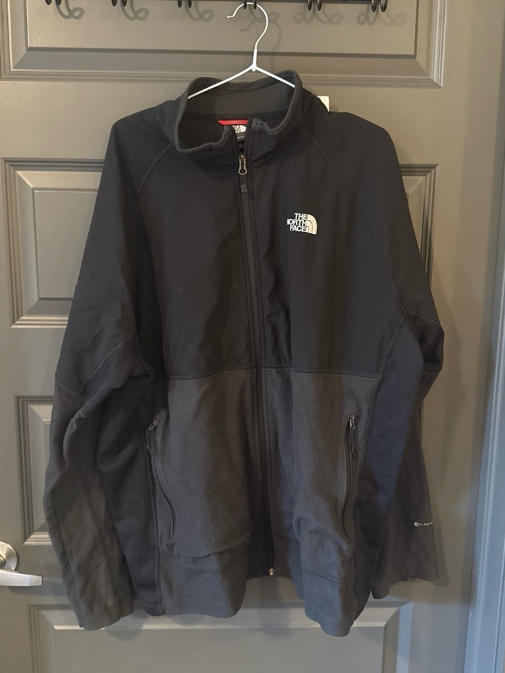 The North Face FlashDry Full Zip Fleece Jacket Black Mens XXL